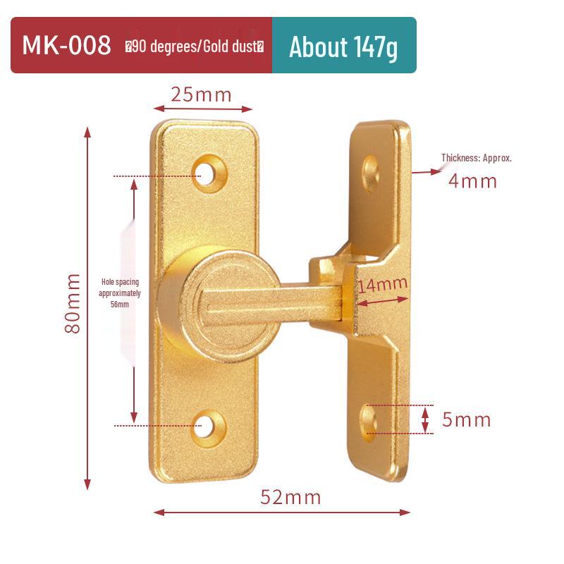 Светящийся замок-защелка для двери ванной комнаты без сверления