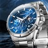 TIMEARTX Men's Luxury Quartz Watch Starry Sky Moon Phase Luminous Dial Business Fashion Wristwatch Mens Watches Father Day Gifts