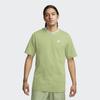 Nike Клубная футболка с логотипом и буквенным принтом, американская винтажная футболка с коротким рукавом и круглым вырезом, мужские топы, маслянисто-зеленый FB7310-386