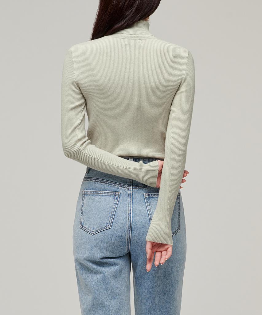 MUSINSA STANDARD WOMAN Women'S Ribbed Slim Turtleneck Knit [Mint]