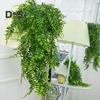 90 СМ Искусственный Папоротник Лоза Устойчивый к УФ-излучению Домашний Свадебный Настенный Гобелен Искусственная Зелень Свисающий Плющ Растения Крытый Открытый Сад Украшение Двора Фото Реквизит