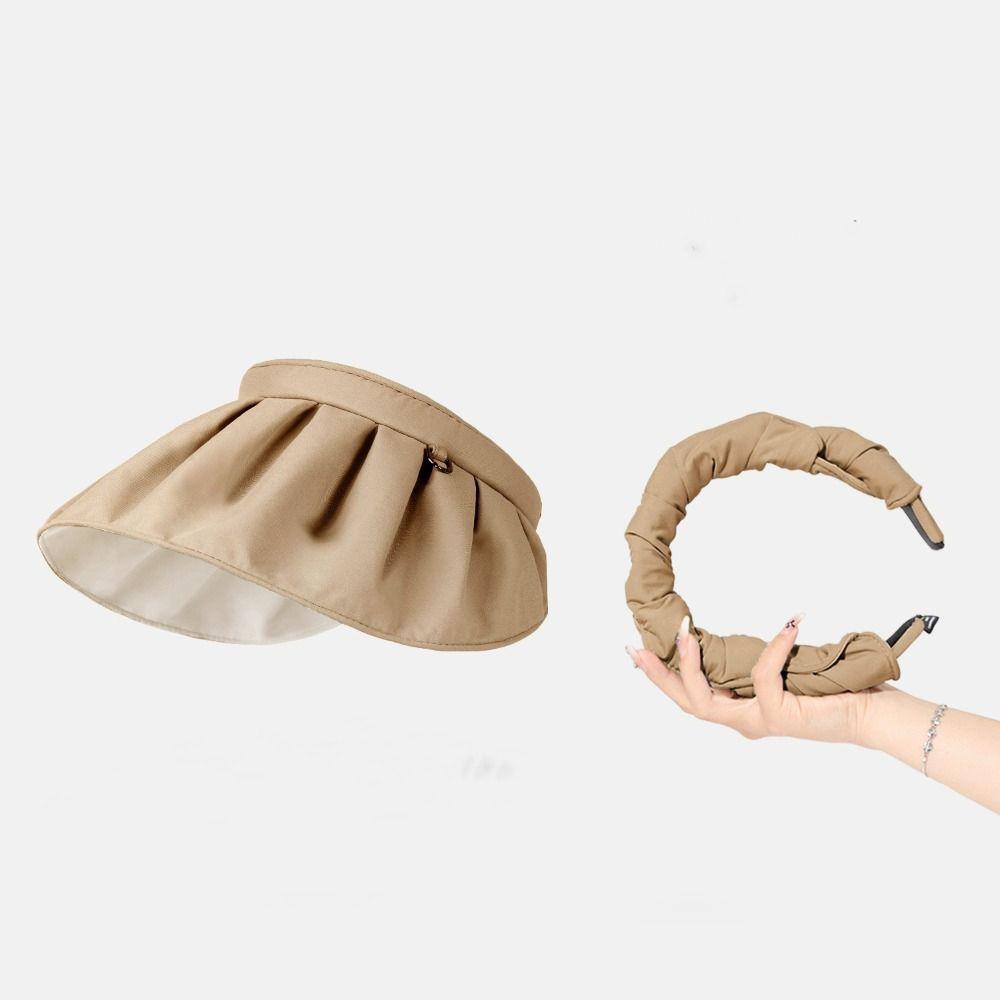 Летняя кепка-повязка для защиты от солнца без верха, складной козырек, женская ракушка, спорт