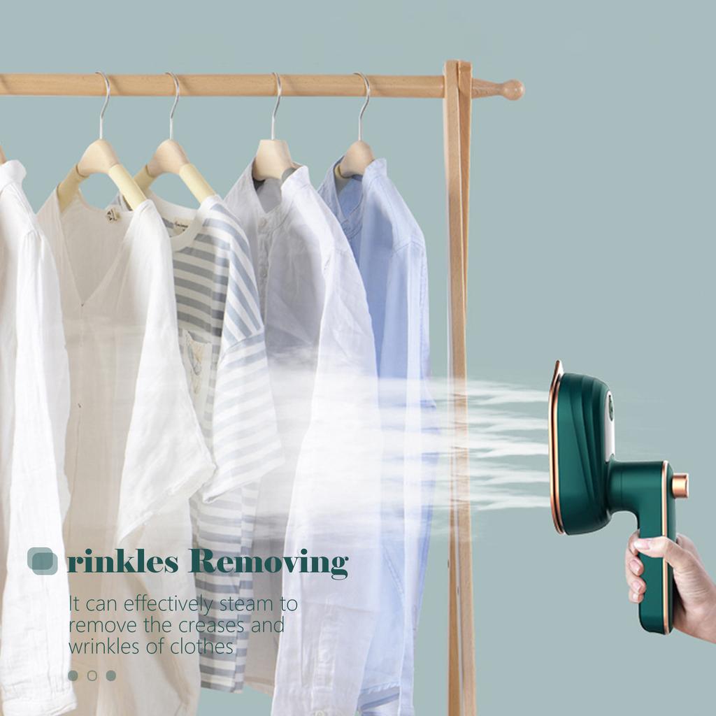 Portable Handheld Steam Iron Mini Travel Iron Fabric Garment Iron Hanging Ironing Wrinkles Removing Lightweight Steamer for Home Office Travel