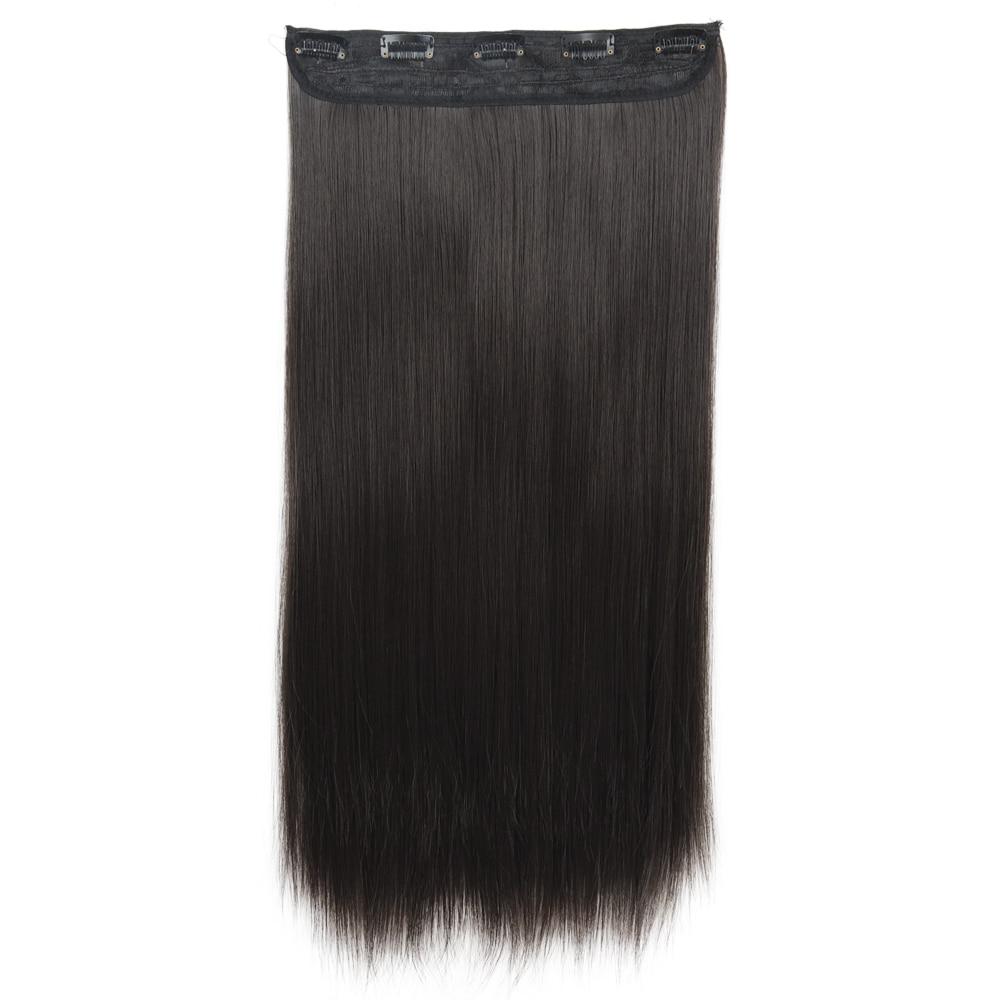 MERISIHAIR 5 зажимов для наращивания волос, синтетические длинные прямые волосы, прическа, высокотемпературное волокно, золотисто-коричневый, черный