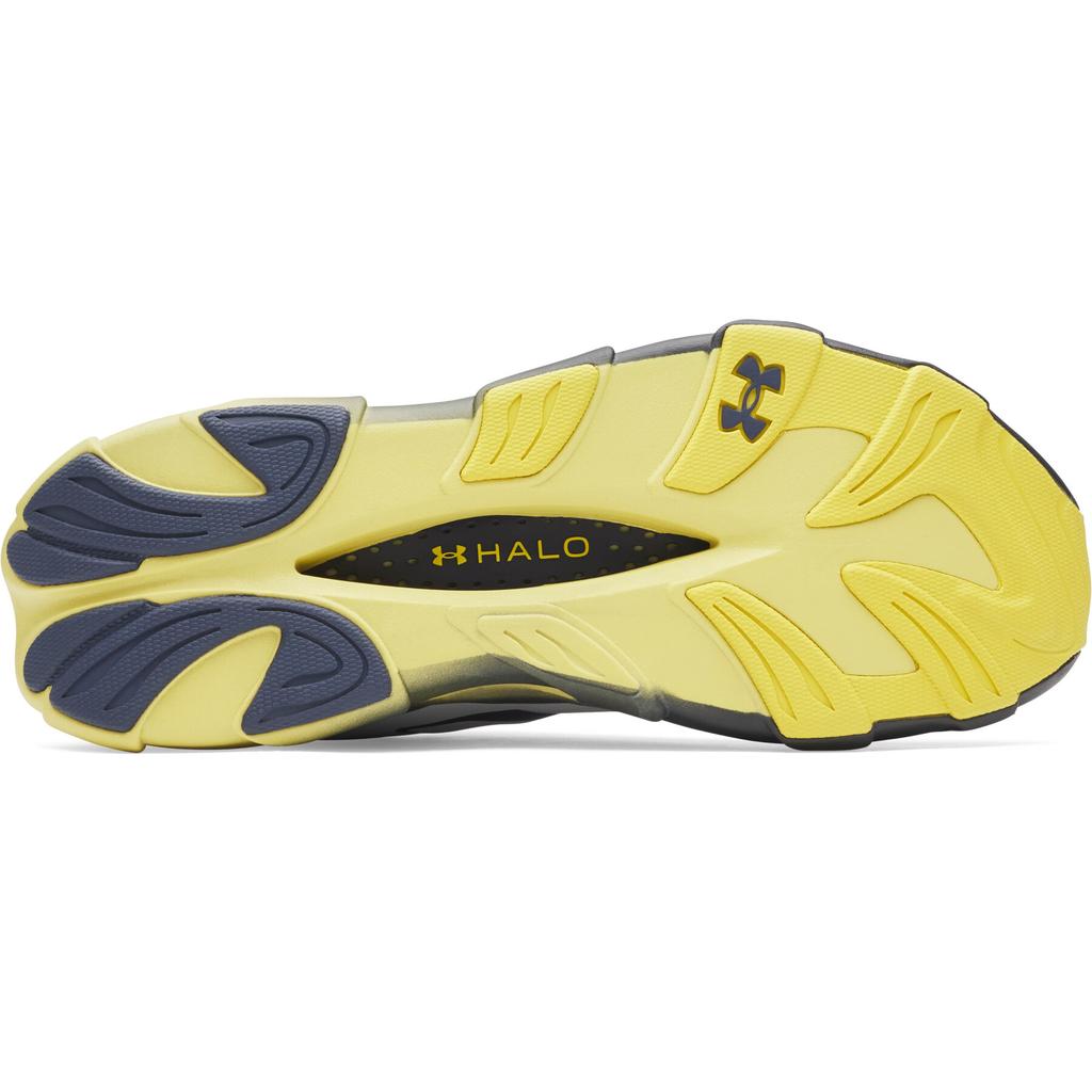 Under Armour Halo Racer Выстиранный темно-синий желтый оттенок Мужские кроссовки Белый бледно-серый 6007639-403
