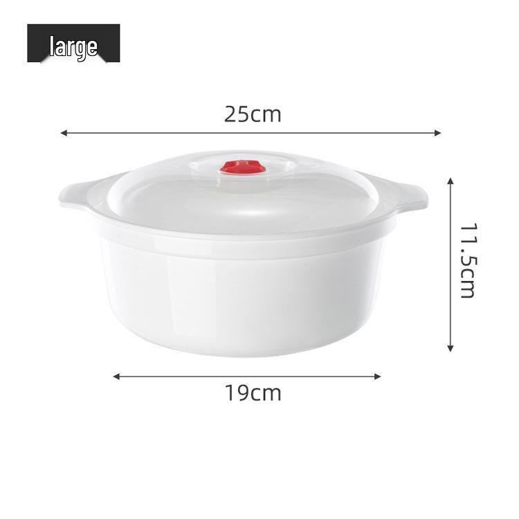 Plastic Soup Bowl with Lid - Microwaveable, Food-Grade, Fresh-Keeping Lunch Container