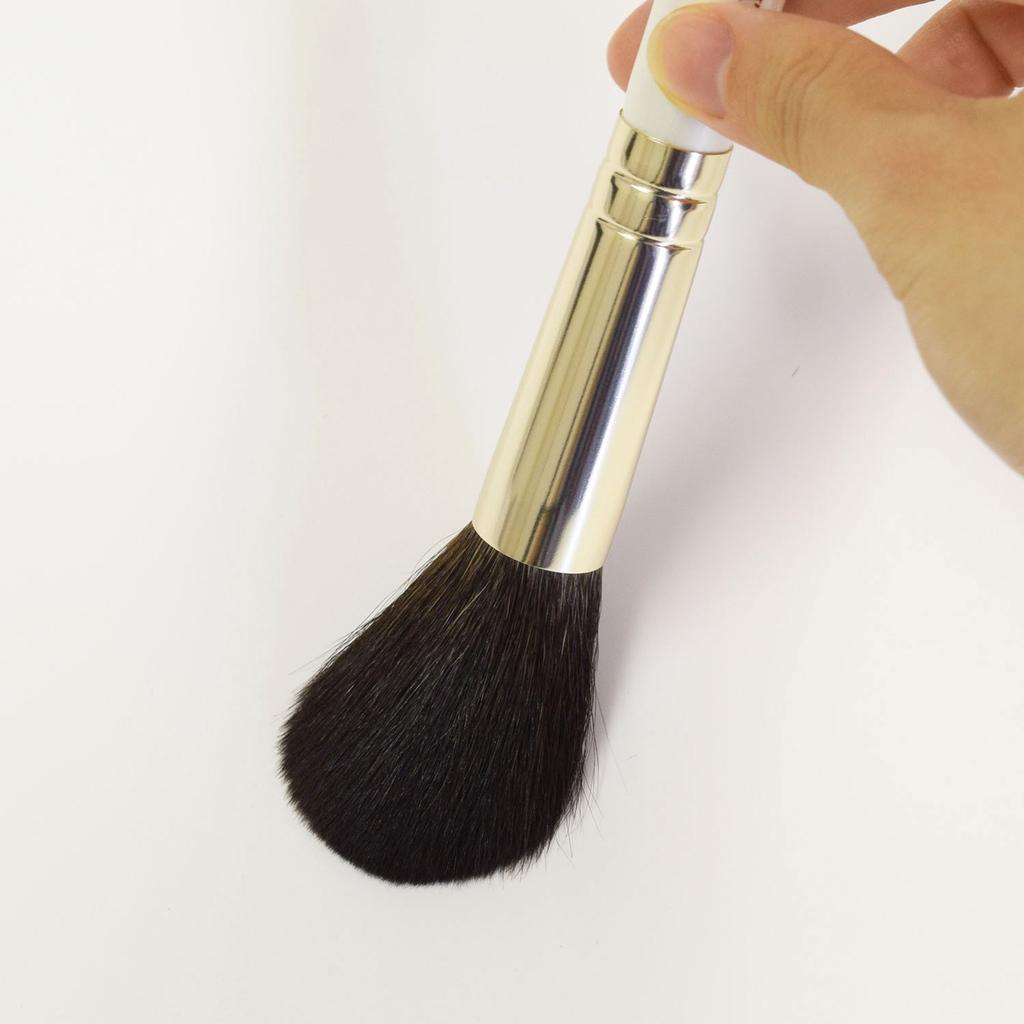 Kumano Brush Rokkakukan Sakurado NALIS Powder Brush Gray Squirrel Elegant Pearl White NALIS2-1 100%