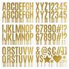 2.5-inch Gold Stamping Letter Sticker Large Alphanumeric Symbol Sticker Self-adhesive DIY Car Mailbox Decoration Sticker