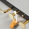 Вешалка для полотенец Tuqiu Gold с крючками, настенный держатель для полотенец, черная вешалка для полотенец в ванной комнате, латунное кольцо для полотенец