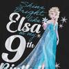 Frozen Unisex Adult Bright Like Elsa 9th Birthday T-Shirt