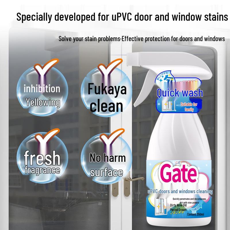 Waterless Cleaner for Plastic & Steel Doors and Windows | Aluminum Alloy Stain & Scale Remover