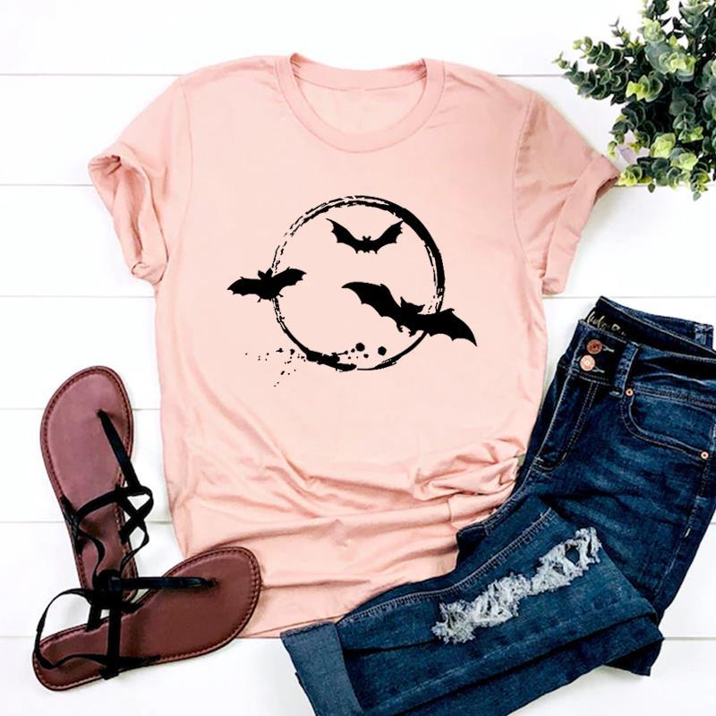 Halloween Thanksgiving Hexenbiest Print ShortSleeved TShirt Aesthetic Graphic Harajuku Top for Women