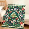 Christmas tree reindeer fashion art Flannel soft warm plush blanket sofa living room pet hogar bedroom gift home Car portable