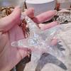 Women Sea World Starfish Pearl Pendant Shell Shell Keychain Key Ring Starfish Keychain Key Chains