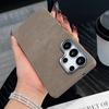 Luxury For MagSafe Fiber Leather Case For Samsung Galaxy S26 S25 Ultra S24Plus S23Ultra Invisible Magnetic Wireless Charge Cover