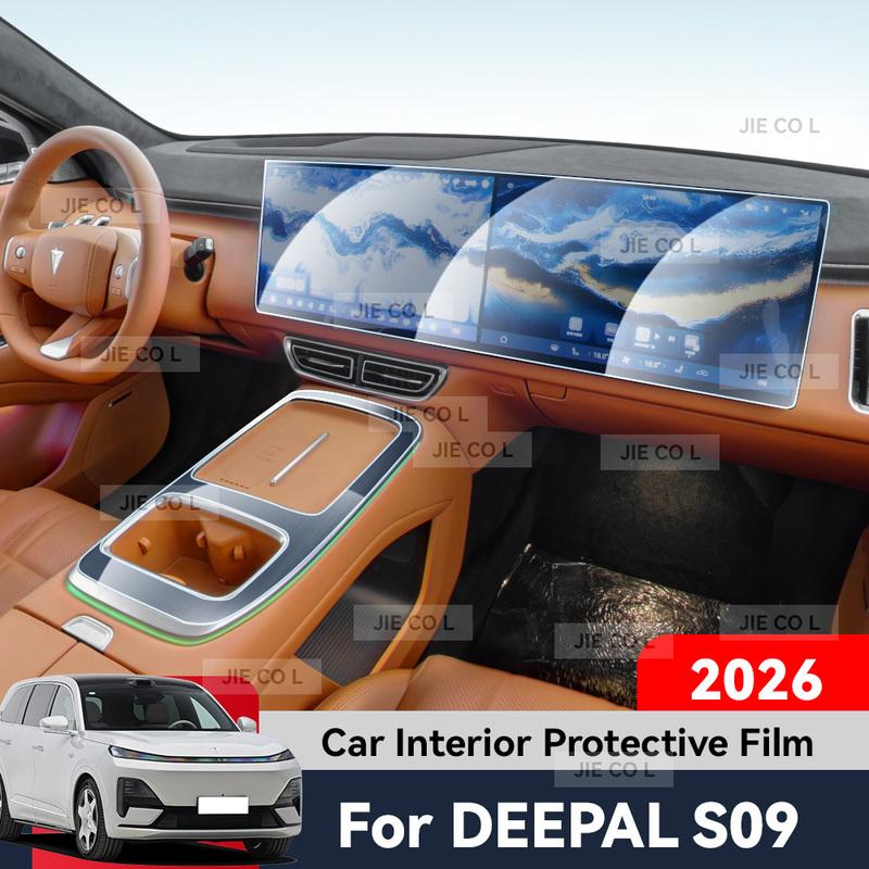 Для DEEPAL S09 2026 Защита салона автомобиля Экран центральной консоли Прозрачная TPU Пленка для навигации Anti Scratch GPS