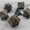 Metal coc running dice dnd dragons and dungeons multi-faceted rpg dice cthulhu d20 настольная игра