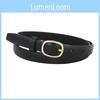 Elegant Womens Denim Waist Belt Pu Leather With Metal Pin Closure For Fashion Outfits