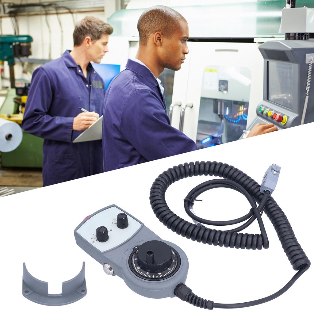 CNC Electronic Handwheel MPG Pendant Emergency Stop Manual Pulse Generator Emergency Stop Electronic Handwheel for Lathe Machine