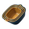 6pcs Multifunctional Drain Basket Household Double-layer Vegetable Washing Basket Creative Kitchen Fruit Basin Household