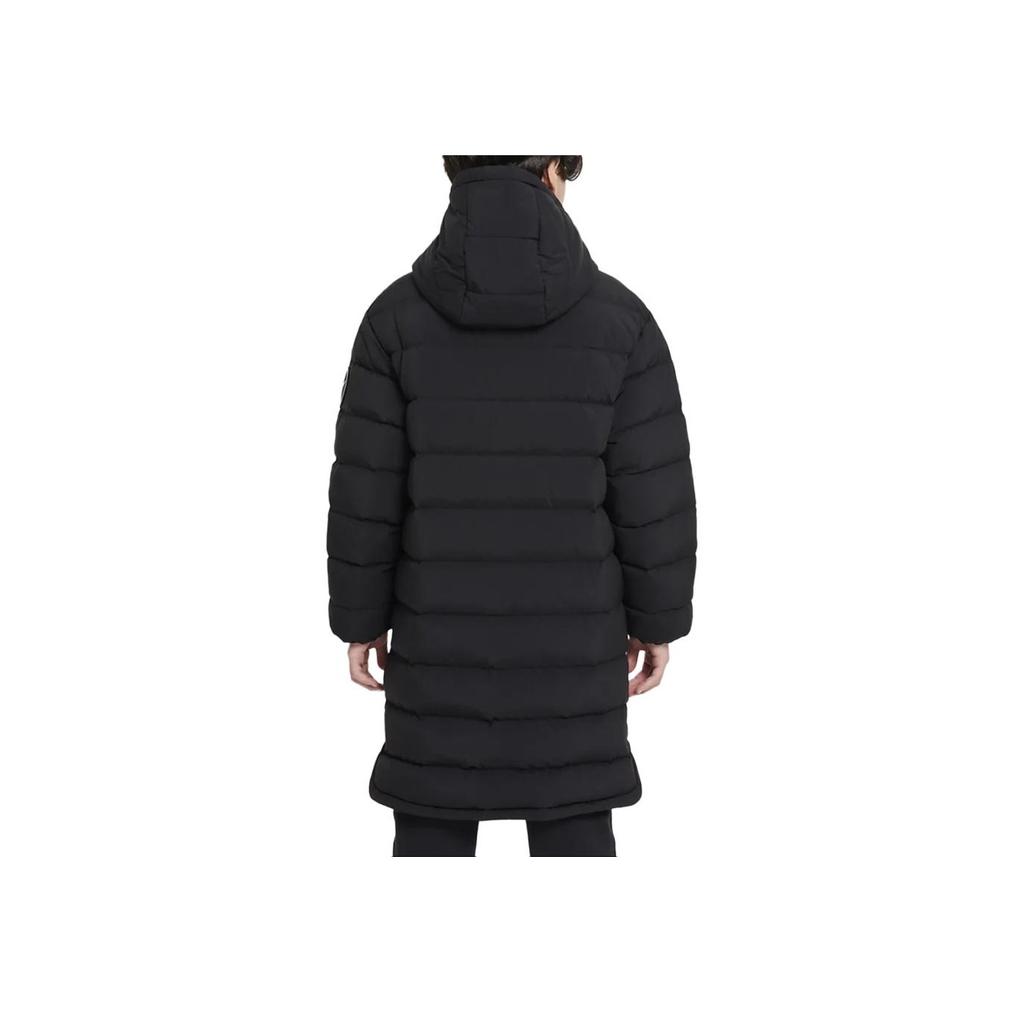 Nike Пуховик с капюшоном, модный, удобный, ветрозащитный, теплый, на утином пуху, средней длины, детские куртки, черный HV1600-010