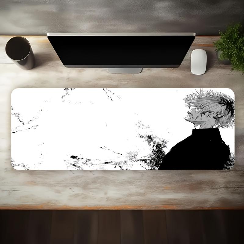 Work Gaming Mouse Pad Wide Desk Mat Comfort Cloth Surface Natural Rubber Base for Gaming PC Laptop Keyboard Setup Perfect Desk A