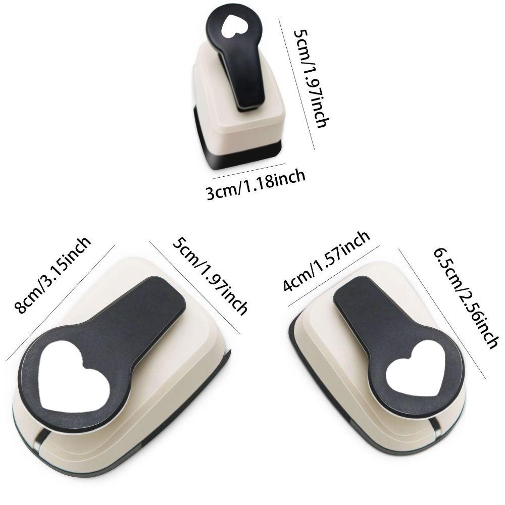 Сделай сам Резка бумаги Дырокол Сердце 9/16/25 мм Фигурный резак для бумаги Новый детский дырокол Дети