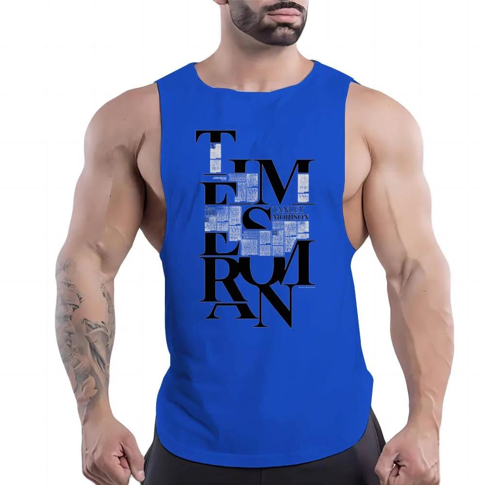 Летняя мужская повседневная спортивная жилетка с круглым вырезом для взрослых, креативная модная простая трендовая дышащая футболка без рукавов с 2d принтом алфавита