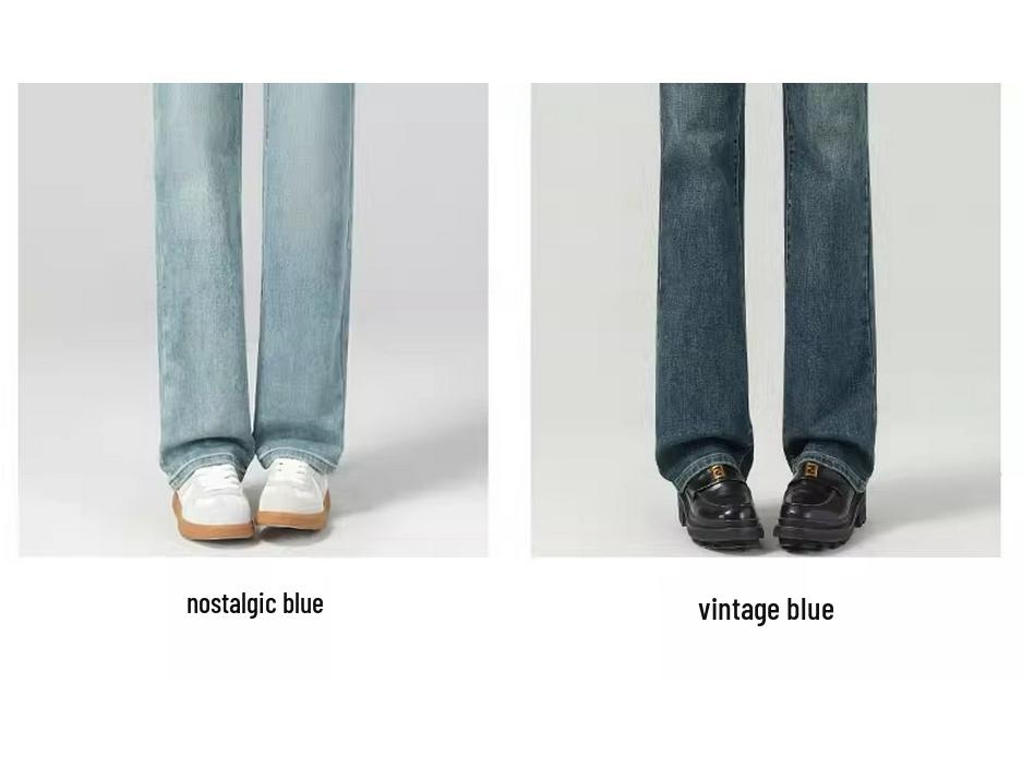 Женские джинсы прямого кроя с высокой посадкой: Весна 2025, Стройнящий стиль, Светлая стирка, Варианты узких и широких брюк.