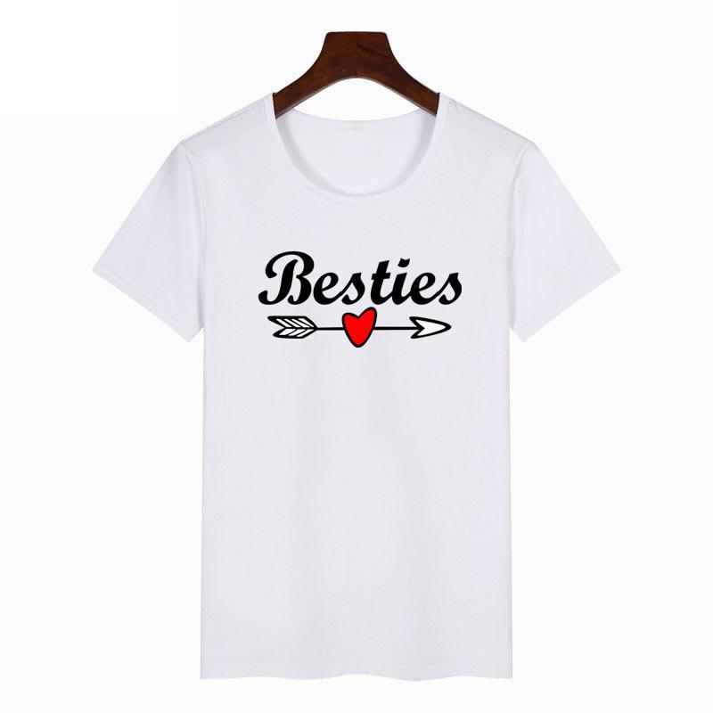 Summer 2023 Fashion Best Friend Shirts Women Short Sleeve T Shirt Bff Top Sisters Gifts For Friends Tees For Her