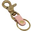 Donok Kondo Brass Key Made In Stylish Carabiner Snap Genuine Pink Keychain, Ring, Japan, Hook, Lever, Hook, Leather,