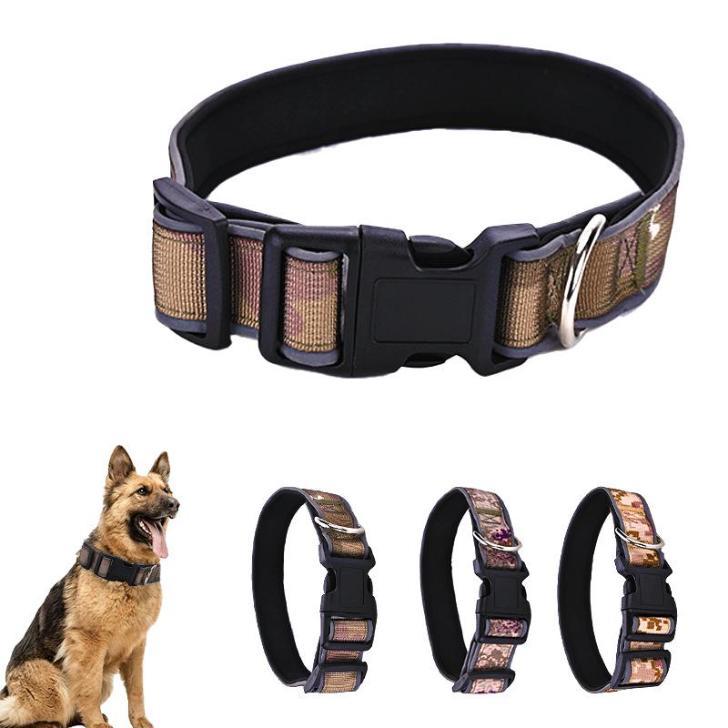 Adjustable Nylon Tactical Dog Collar for AirTag – Anti-Escape & Anti-Explosion