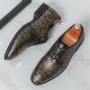 Мода Роскошный Дизайнер Новый Мужской Остроносый На Шнуровке Свадебные Оксфорды Мужская Обувь с Принтом Лоферы Формальная Обувь Zapatos Hombre