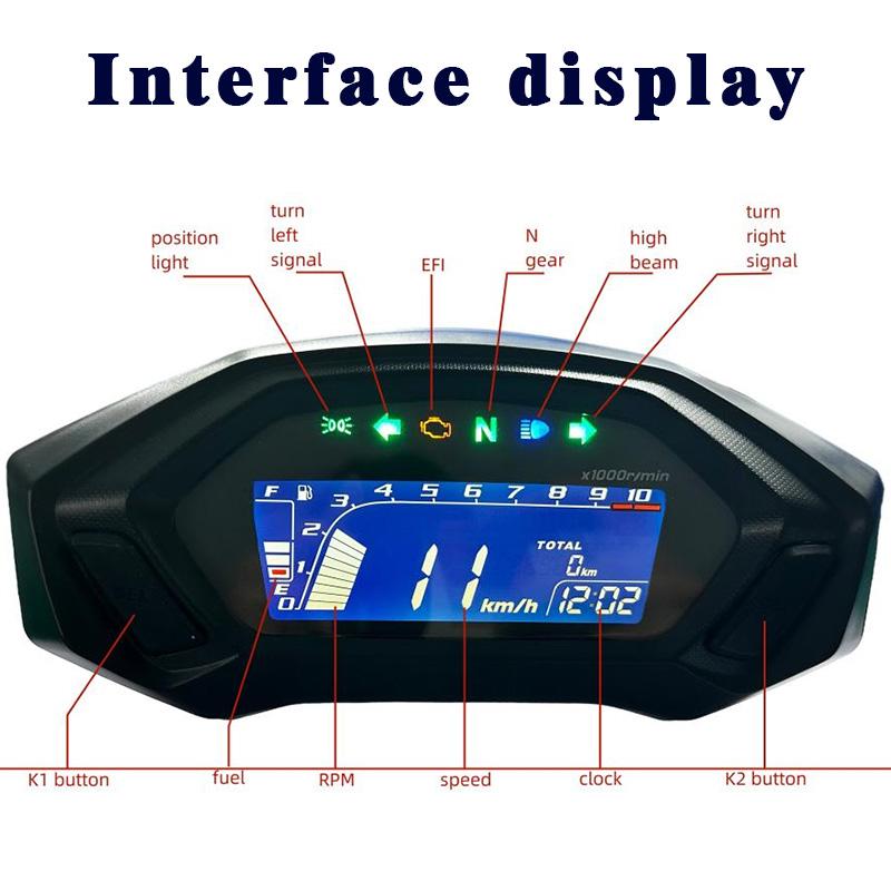 New Motorcycle Accessories Speedometer Moto Digital Dashboard Tachometer Display Panel for Honda CBF190R CBF 190 CB190 CB 190