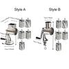 Stainless Steel Cheese Grater with 5 Blades Cheese Shredder Rotary Hand Crank Nut Grinder  Cooking