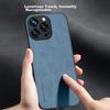 IPhone 14 Pro Max Case, Full Protection Silicone Soft Edge Shockproof Ultra-Thin Simple Leather Texture Case, Quiet Black
