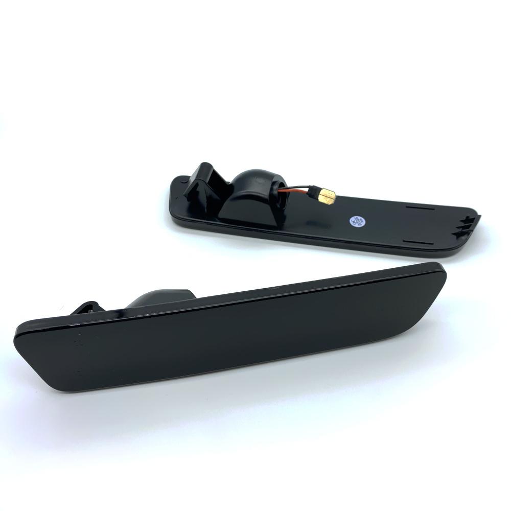 For 2005-2009 Ford Mustang Smoked Led Rear Bumper Side Marker Light Red Lamp