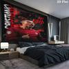 CR7 Криштиану Роналду Настенный Гобелен Эстетичное Настенное Украшение Печатная Тканевая Покрывало Декоративные Гобелены для Спальни Гостиной Домашний Декор