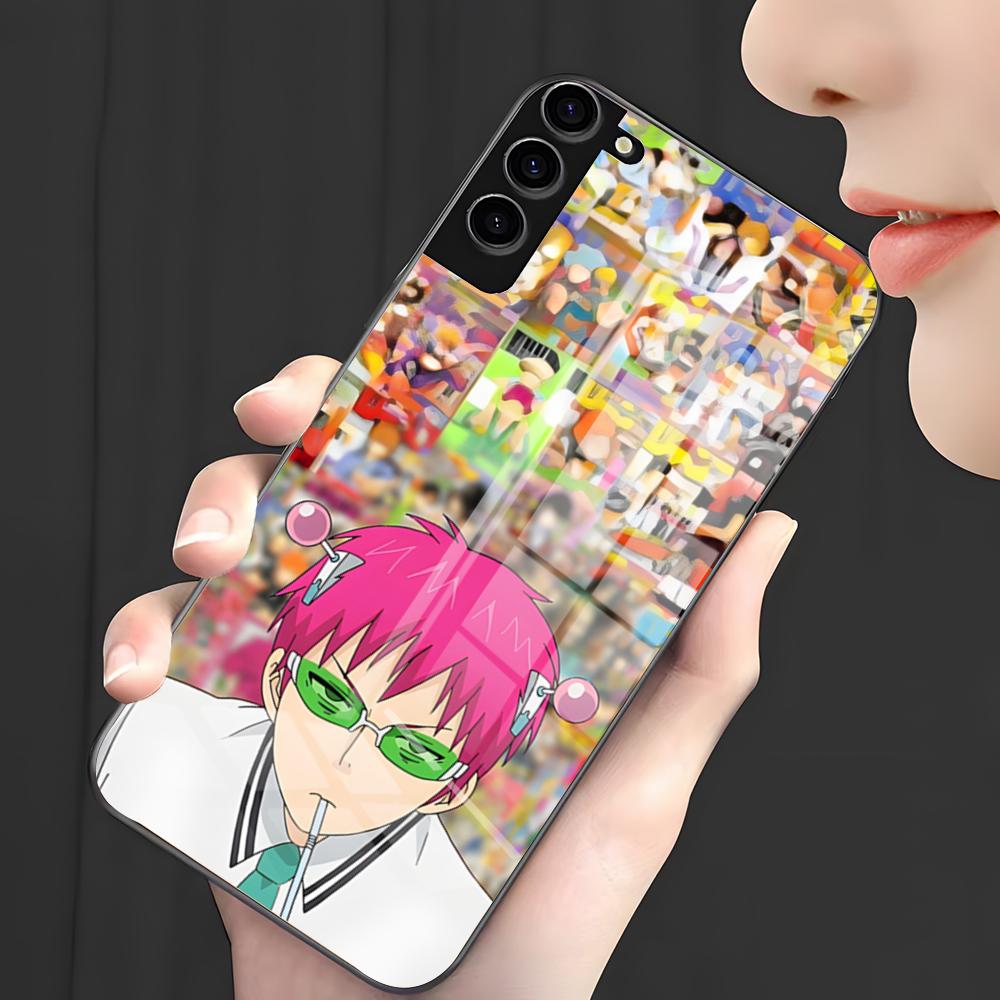 Чехол для телефона Аниме K-Кусуо Сайки для Samsung A25 A13 A33 5G A54 A36 A35 A56 A52 A14 Ударопрочный стеклянный чехол