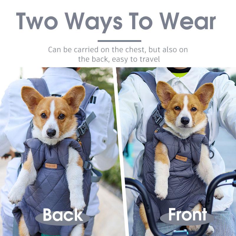 Дизайнерский рюкзак-переноска для собак, зимняя теплая сумка-переноска для домашних животных, комфортная дорожная сумка, регулируемая для маленьких и средних домашних животных, уличные аксессуары