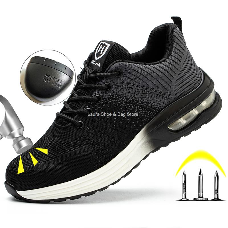 Модная защитная обувь унисекс для мужчин и женщин, рабочие защитные ботинки со стальным носком, кевларовые кроссовки с защитой от проколов, модная рабочая обувь для пары