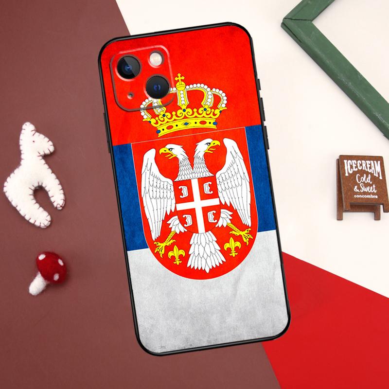 Крутой чехол с флагом Сербии для iPhone 13 12 11 14 15 Pro Max 7 8 Plus X XR XS Max 12 Mini SE 2020 2022 Cover Coque
