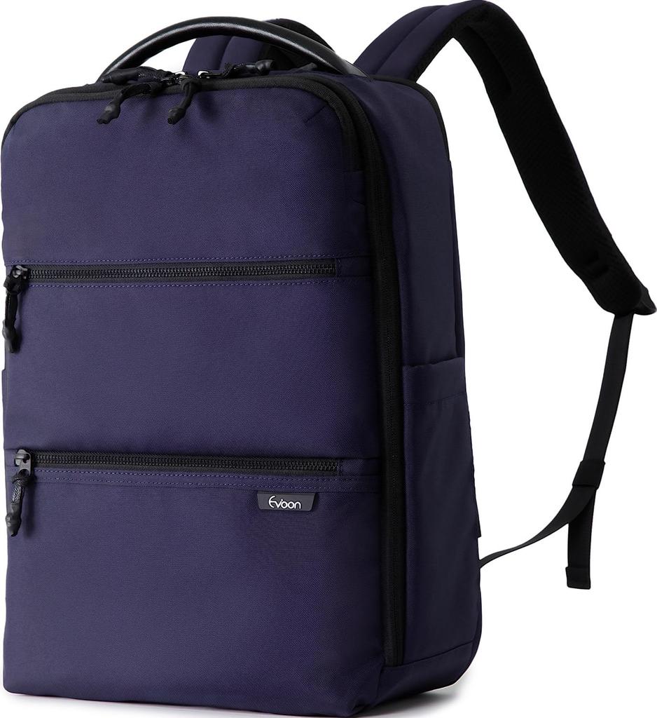 Multi Daypack Air Business Backpack 990g Легкий водоотталкивающий рюкзак рюкзак Популярные дюймы [Evoon] Мужские Женские 15.6 (военно-морской флот)