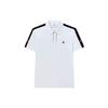 Solid Color Casual Tennis Knit Polo Shirt Men Tops Jade-White A11M223105FWT