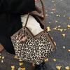 Большая вместительная сумка с леопардовым принтом, модная ретро-сумка на одно плечо для женщин, универсальная сумка-тоут для женщин