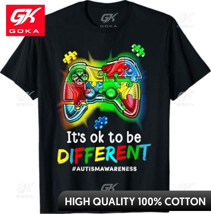 Autism Awareness Unisex Kids Boys Autism Video Graphic T Shirts Unisexs Clothing New in Tops Tees Cotton Women Funny Summer Tshrits