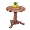 60.96cm Wooden Round Beautiful Design Carved Side Table Coffee  Table Outdoor Table