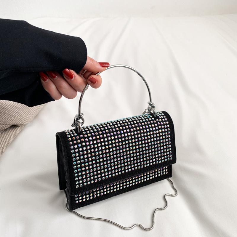 Yogodlns Rhinestones Evening Crossbody Bag Crystal Bling Top Handle Bags for Women Luxury Designer Small Purses and Handbags