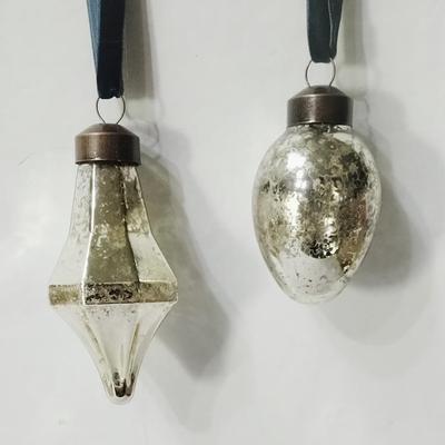 Старинные граненые неровные стеклянные елочные игрушки - Креативные маленькие подвески-подарки