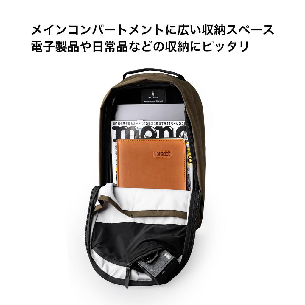 ALPAKA Metro Backpack, 12L, Compact Backpack, Fits 14-inch Laptops, Includes a Soft-Touch Laptop Sleeve, Made with Weather-Resistant Materials,